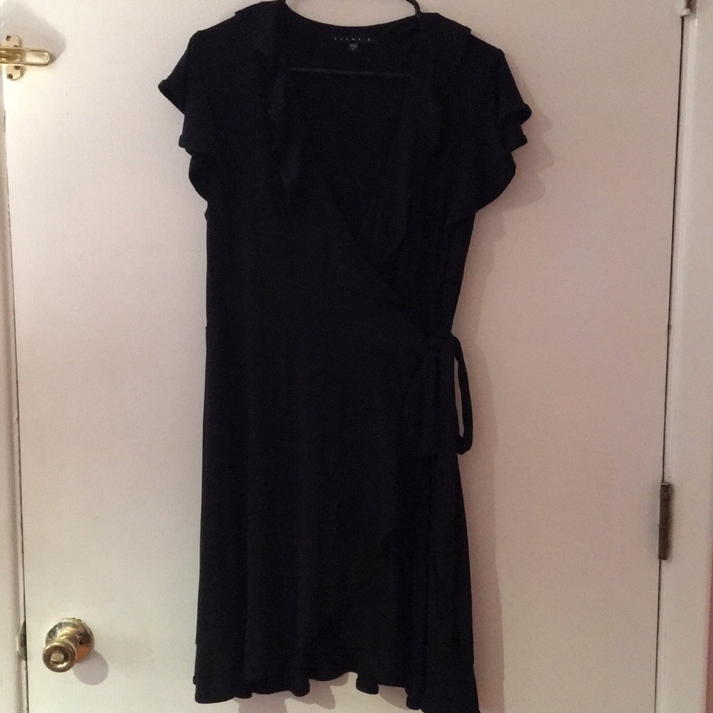 Black Wrap Dress, XL